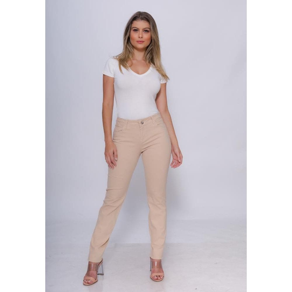 Calça 7831 Creme Claro Skinny [F075]