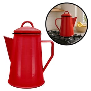 Bule Leiteira Esmaltada Vermelho Prime 1250ml - Tuut