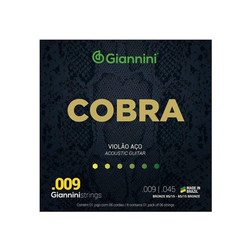 Encordoamento Giannini P-violão Bronze 85-15 0.009" Geewak