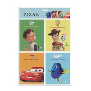 Solapa Pop Com 4 Minilivros De Atividades - Pixar