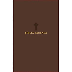 Biblia Nvi, Couro Soft, Marrom, Letras de Jesus em Vermelho