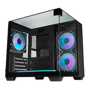 Gabinete Gamer Aquário K-Mex Visão Infinita 2 - Vidro Temperado - M-ATX - Preto - CG01X2RH001CB0X