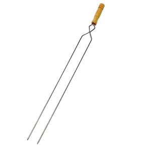 Espeto Duplo Para Carne De Churrasco 55 Cm