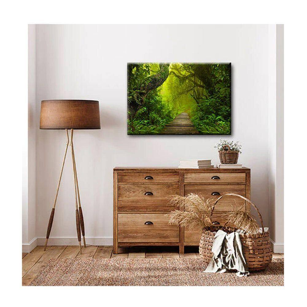 Quadro Paisagens e Natureza Coastal C- Moldura Dourada Tamanho 100 X 70cm