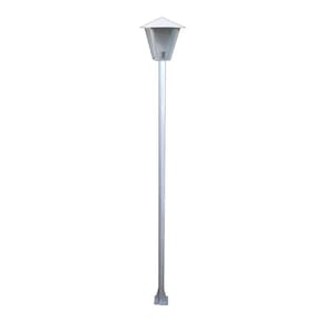 Poste E Luminária Colonial Romana De Jardim Branco 300cm