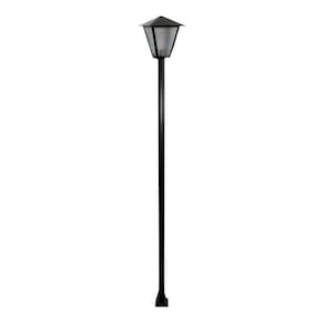 Poste E Luminária Colonial Romana De Jardim Preto 100cm