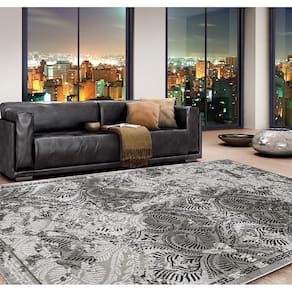 Tapete Para Sala Memories Cinza 1,50x2,00 São Carlos