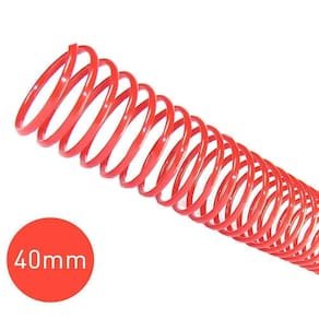 Espiral Para Encadernação Vermelho 40Mm 350 Folhas 20 Und
