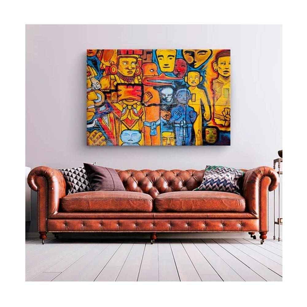 Quadro Decorativo Abstratos e Geometricos Art Funky Borda Infinita Tamanho 120 X 80cm