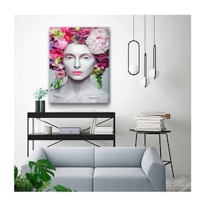 Quadro Arte Conceito Beautiful Flower Queen C- Moldura Preta Tamanho 120 X 80cm