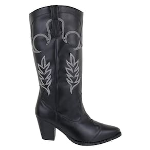 Bota Feminina Texana Bordada Country Cano Longo