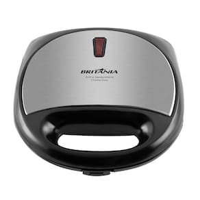 Grill E Sanduicheira Crome Inox Britânia Antiaderente 127v