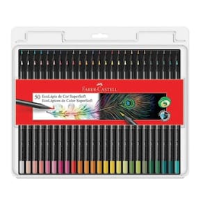 Lápis De Cor Supersoft 50 Cores - Faber Castell -