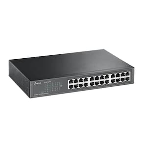 Switch Fast 24 Portas 10-100 Mesa Ou Montável Em Rack Não Gerenciável Tl-sf1024d Smb