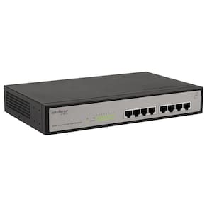 Switch 08 Portas Intelbras Sf802af 10-100 Mbps Poe Ativo