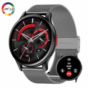 Relógio Inteligente 1.43 Polegadas Amoled Senbono Max 11 Aço Preto