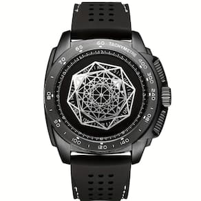 Relógio Esportivo Elegante Multifuncional Luminoso De Silicone Com Design Resistente Preto