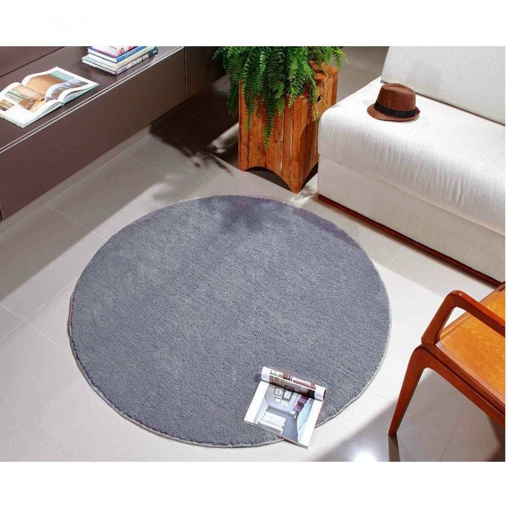 Tapete Sala Esc. 1,50 Redondo Antide. Classic Vários Modelos Titulos Classic Cinza