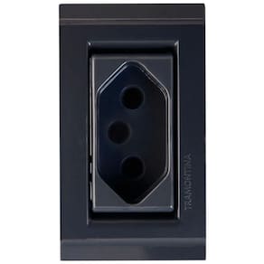 Conjunto Para Móvel 1 Tomada 2p+t 10 A Tramontina Liz Grafite