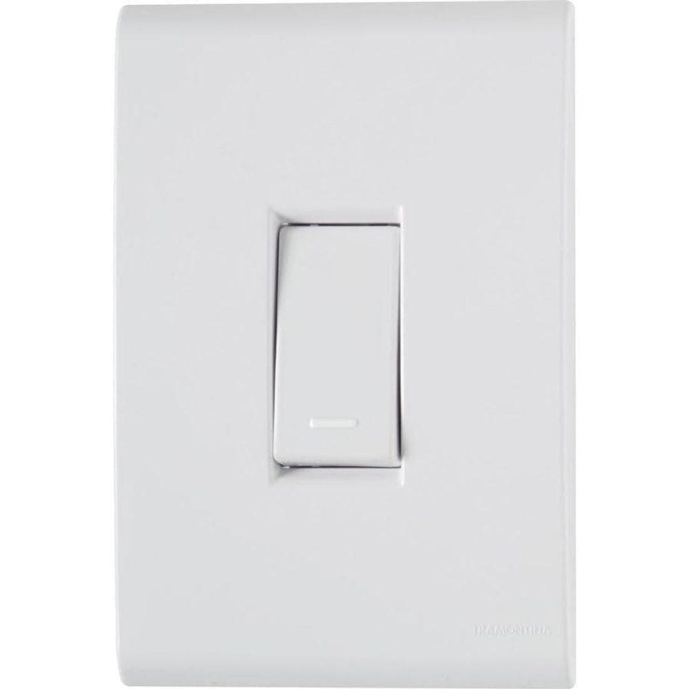 Conjunto 4x2 Com 1 Interruptor Simples Liz 10a 250v Branco Tramontina