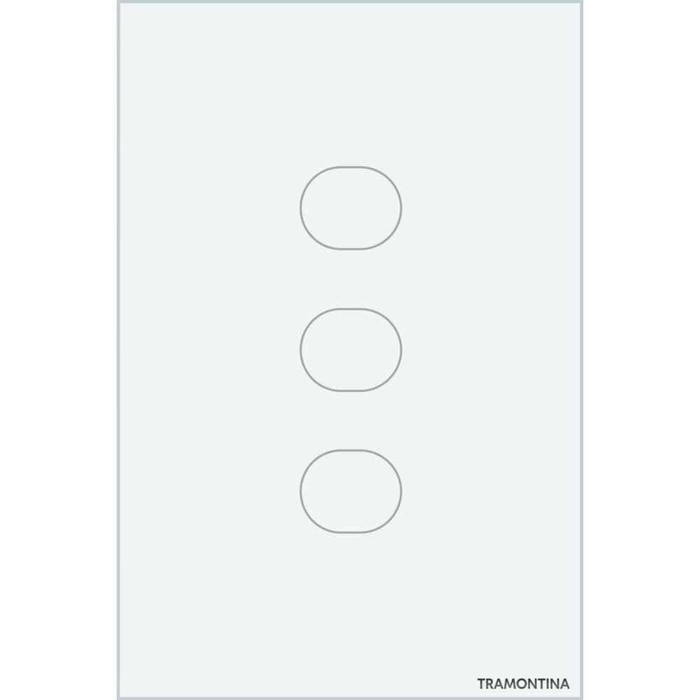 Interruptor Touch Smart Tramontina Branco Com 3 Canais