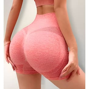 Short Levanta Bumbum Rosa S/ Costura Para Malhar Tam Único