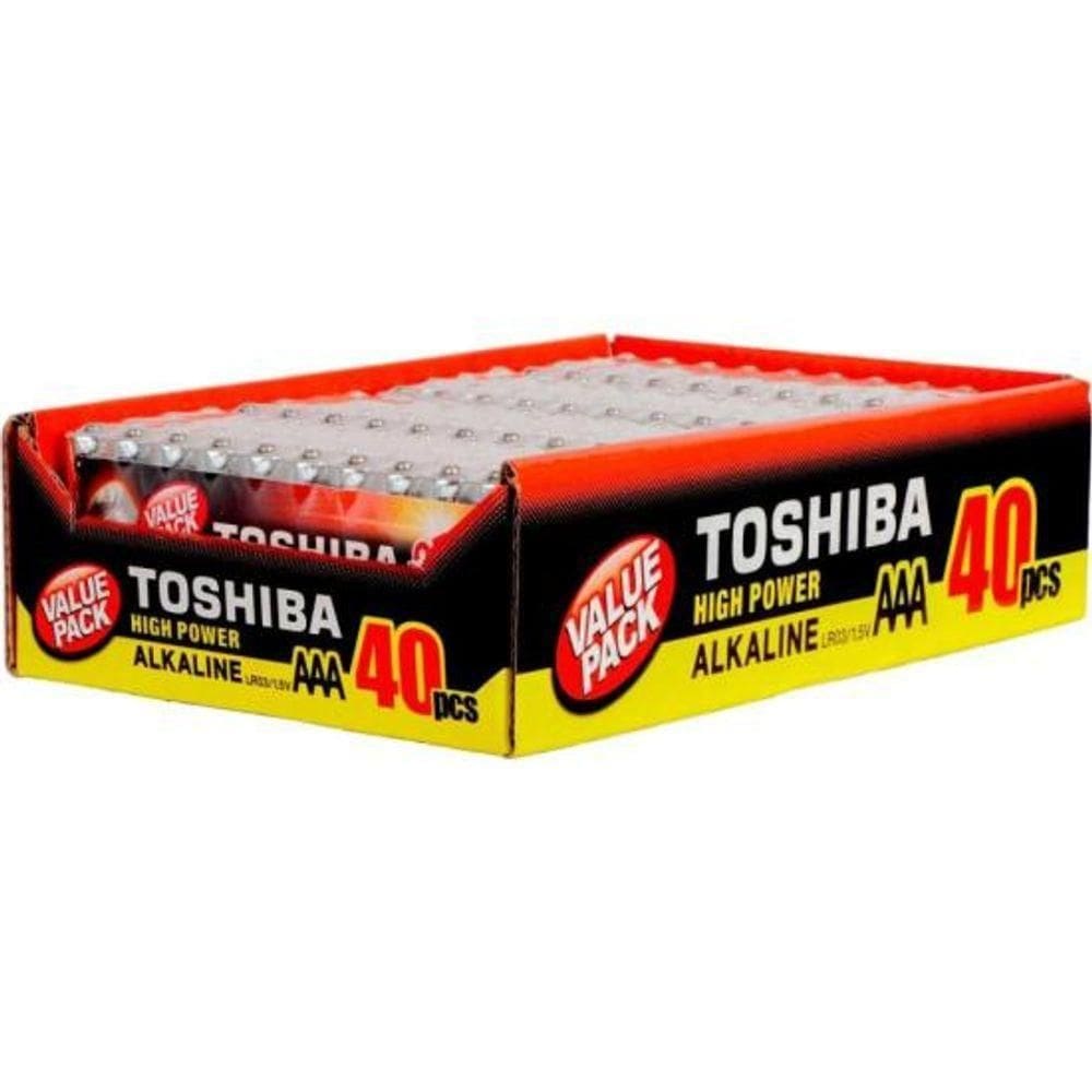 Pilha Alcalina Aaa 1,5v Lr03gcp (c-40 Pilhas)Toshiba