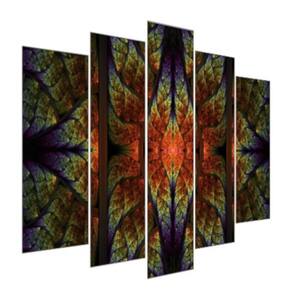 Quadro Decorativo Mosaico 5 Peças Mod1247 Abstrato Cores