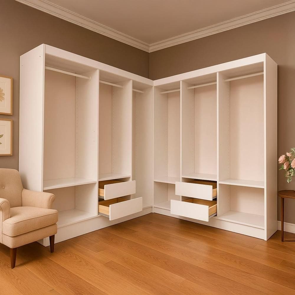 Closet Casal Duplo Evidencia Moveis - Branco