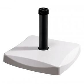 Base Ombrellone Em Concreto Quadrada 25kg Branco -Bel Lazer