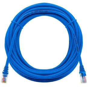 Cabo Rede Cat6 20m Com Rj45 Crimpado Azul Lan Utp 20 Metros