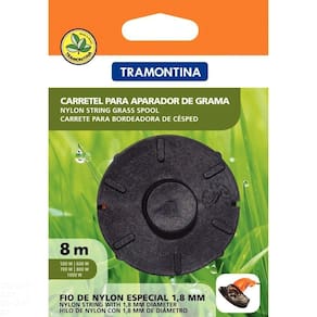 Carretel 1 Fio De Nylon 1,8 Mm Tramontina Para Aparador De Grama Com 8 M De Comprimento Tramontina