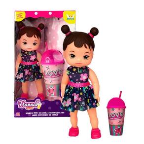 Boneca Hannah Suquinho Com Copo. - Qualidade Garantida