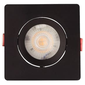 Spot Led Tramontina Quadrado 3k 3000k Preto Luz Amarela Tramontina