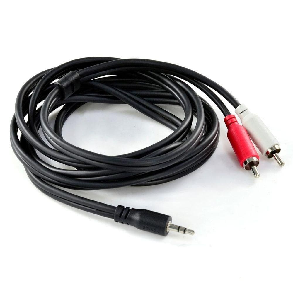 Cabo De áudio 2 Rca Macho Para P2 3.5mm 2 Metros - P2r35-2