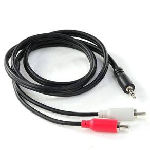 Cabo De áudio 2 Rca Macho Para P2 3.5mm Macho 1 Metro -