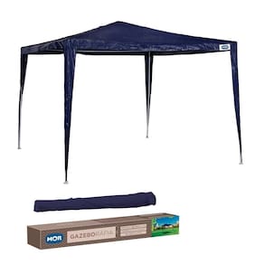 Tenda Praia Gazebo 3x3m Rafia Com Bolsa De Transporte Mor Azul