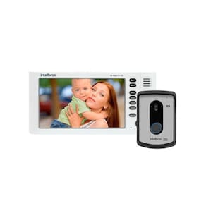Kit Videoporteiro Intelbras Iv 7010 Hf Hd Branco Interfone Com Câmera Hd