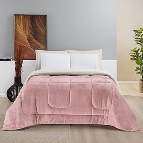 Coberdrom Pele De Carneiro Sherpa Everest King 01 Peça - cor aplicada no item Rosa Secreto