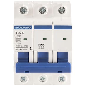 Minidisjuntor Tdj6ka 3 P 40 A Curva C Tramontina