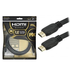 Cabo Hdmi Macho X Macho 2.0 4k Hdr 19 Pinos Flat 2,0 Metros