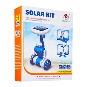 Kit Robo Solar 6 Em 1 Robotica Brinquedo De Montar Helicoptero Dinossauro Educativo Placa Energia