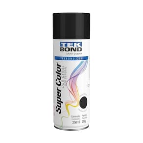 Tinta Spray Preto Brilhante 350ml Tek Bond