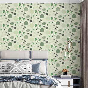 Papel De Parede Adesivo Granilite Tons De Verde - 3,0M