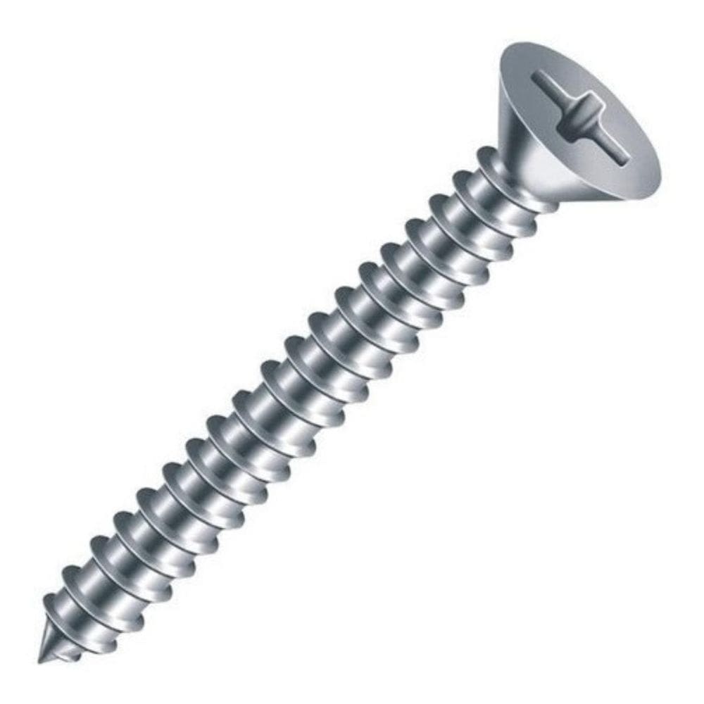 100 Parafusos Auto Atarrachante Inox Chata Phs 4.2X38