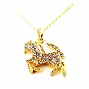 Colar Gargantilha Cavalo Country Folheado 18k
