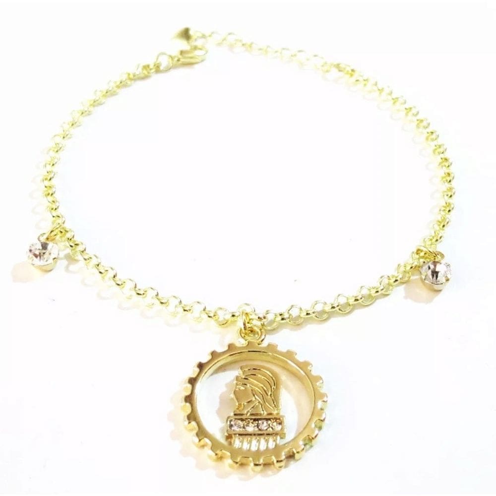 Pulseira Engenharia Engenheiro Folheado A Ouro 18k