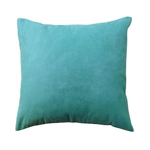 Capa De Almofada Vivain Liso Tecido Suede Turquesa