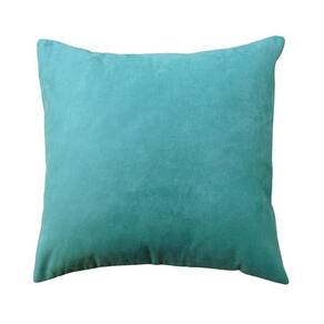 Capa De Almofada Vivain Liso Tecido Suede Turquesa