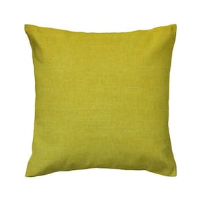 Capa De Almofada Vivain Liso Tecido Linhão Amarelo